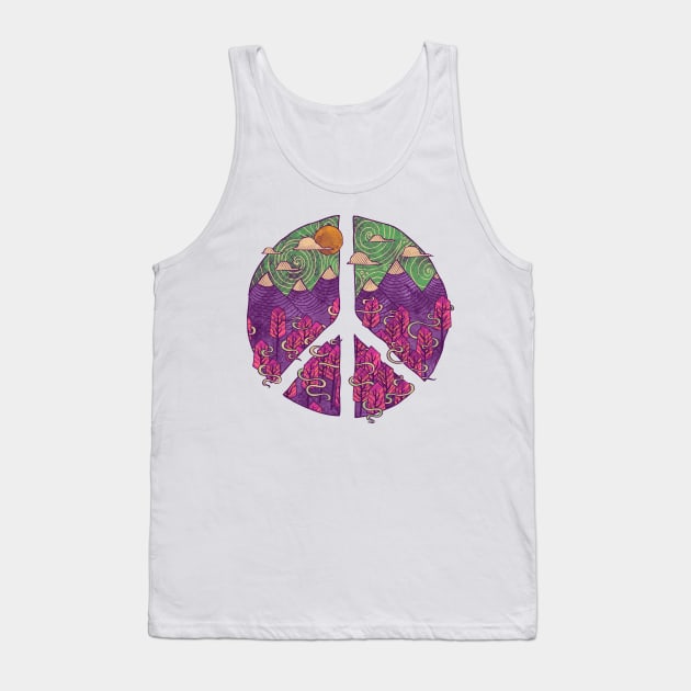 Peaceful Landscape Tank Top by againstbound